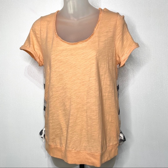 ANTHRO Little Yellow Button Striped Top - Picture 2 of 8